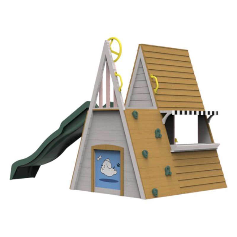เครื่องเล่นสนามเด็กเล่นกลางแจ้ - Kids Outdoor Wooden Climbing Frame บทวิจารณ์และราคา