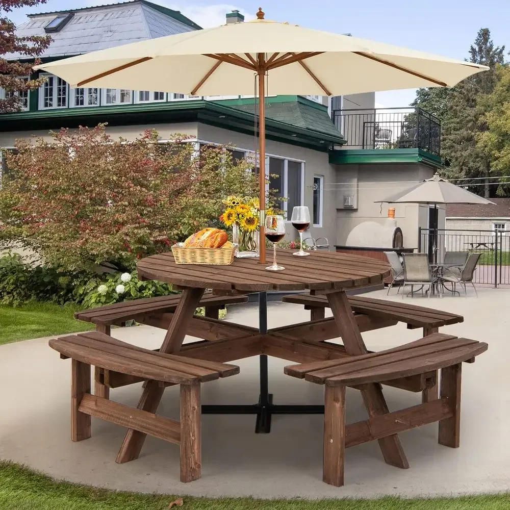 ชุดโต๊ะปิกนิกไม้พร้อมม้านั่งไม - Kids Outdoor Bench With Umbrella บทวิจารณ์และราคา