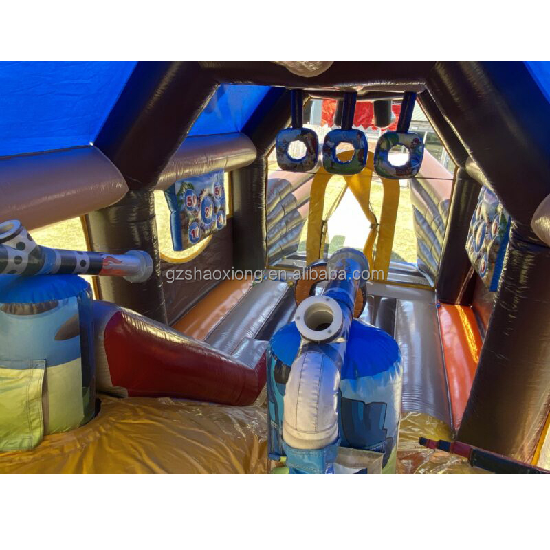 บ้านลมเป่าลมกลางแจ้ง ปราสาทลมเ - Kids Outdoor Inflatable Water Slide บทวิจารณ์และราคา