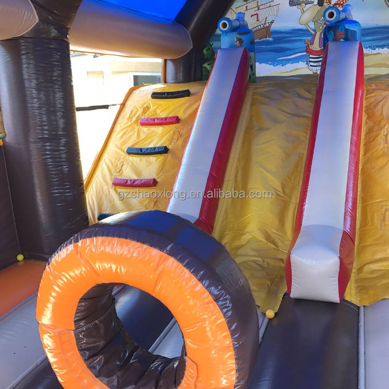 บ้านลมเป่าลมกลางแจ้ง ปราสาทลมเ - Kids Outdoor Inflatable Water Slide บทวิจารณ์และราคา