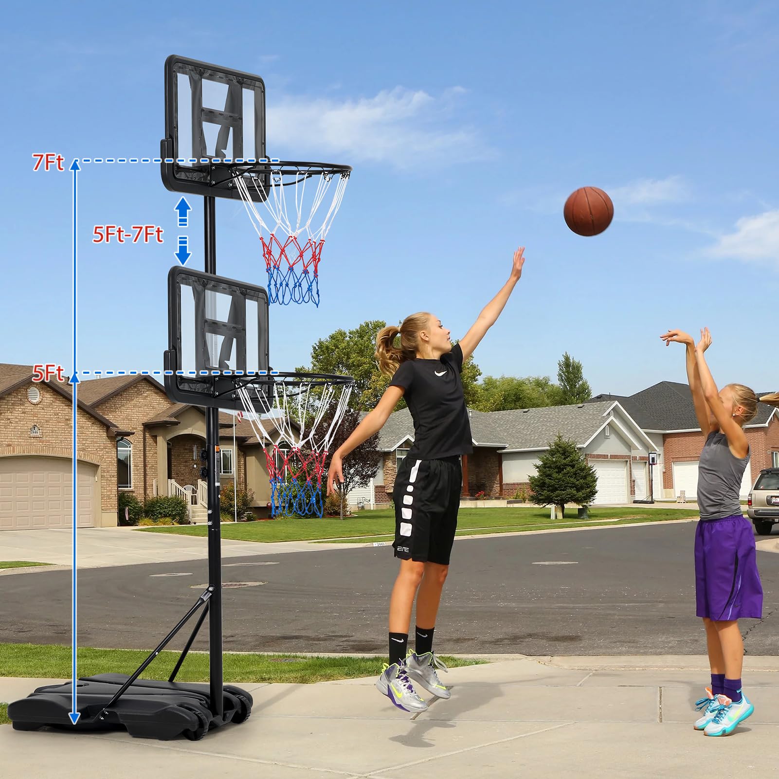 ห่วงบาสเกตบอลสำหรับเด็ก ปรับคว - Kids Outdoor Basketball Hoop บทวิจารณ์และราคา