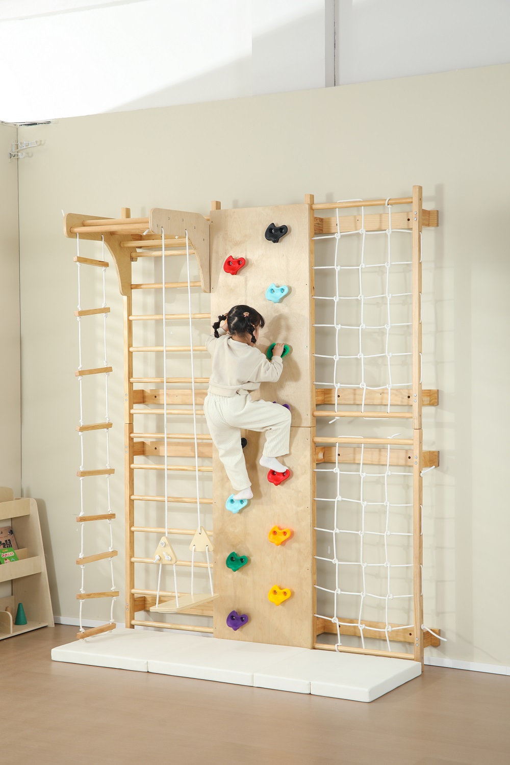 บาร์โหนสำหรับเด็กในร่มและกลางแ - Kids Outdoor Wooden Climbing Frame บทวิจารณ์และราคา