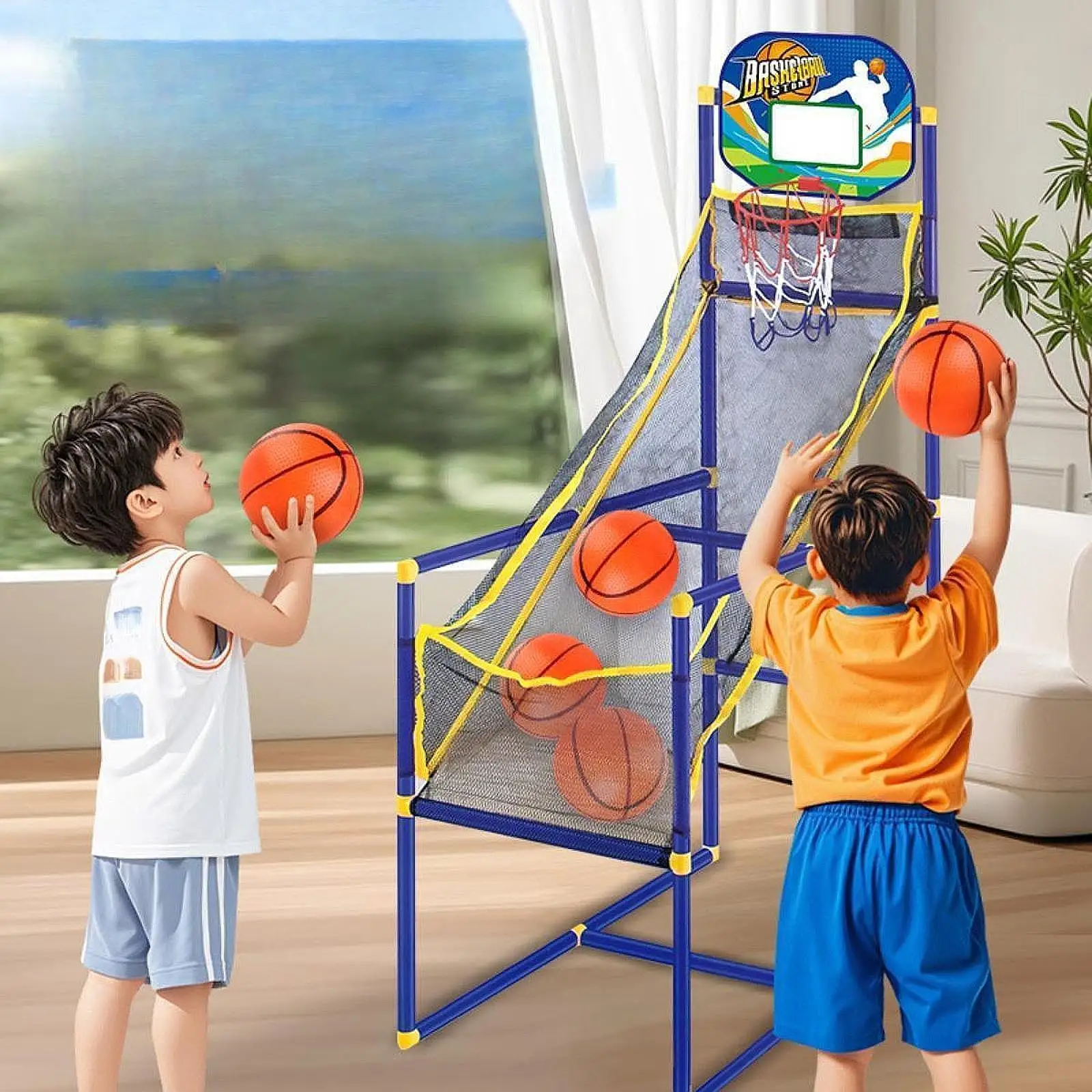 เครื่องยิงบาสเก็ตบอล ห่วงบาสเค - Kids Outdoor Basketball Hoop บทวิจารณ์และราคา